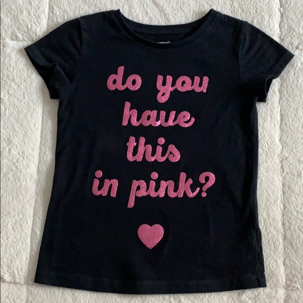 Carter’s 6/6x short sleeve Black Pink Top T-shirt